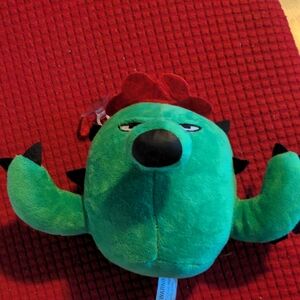 Green Plush Dinosaur Dog Toy
